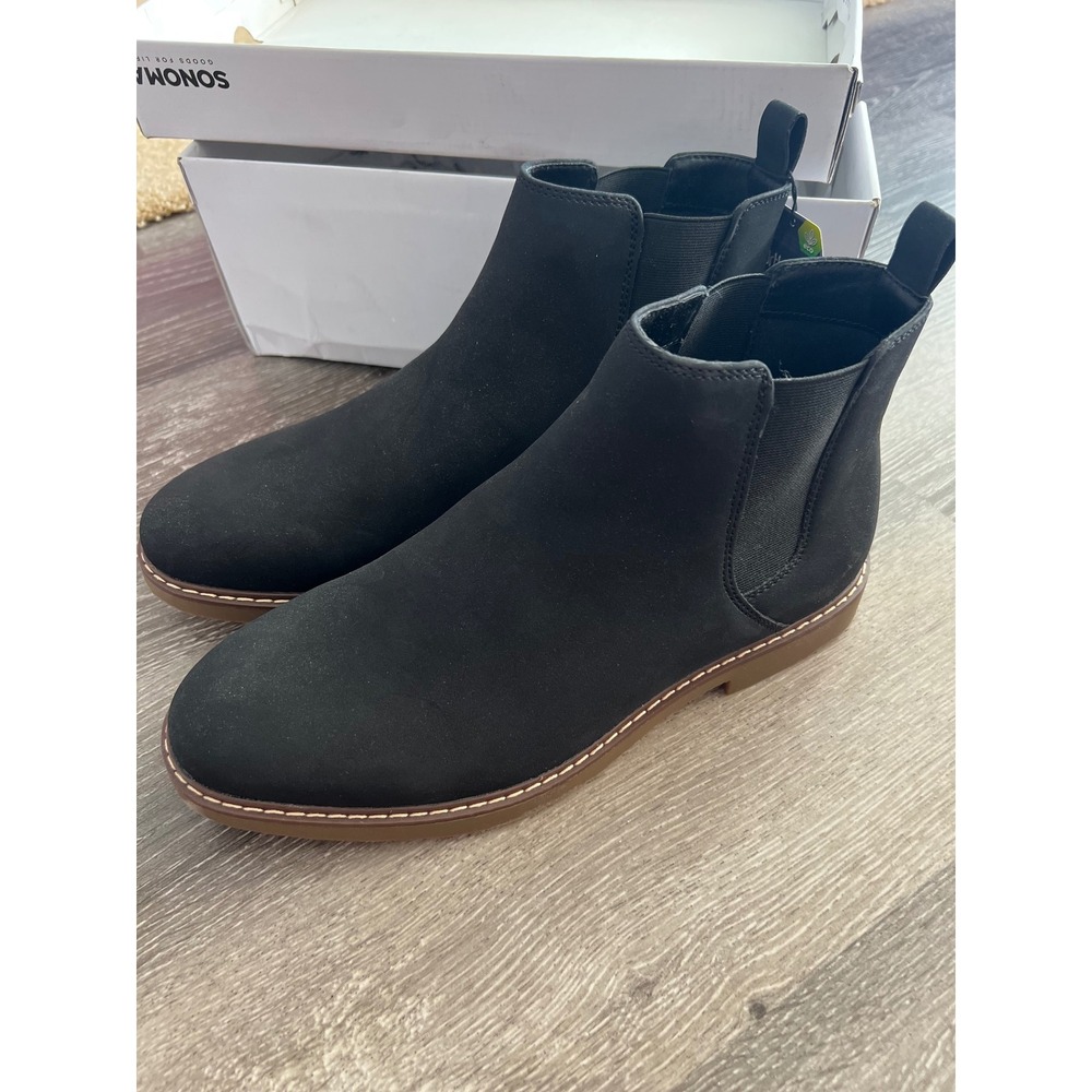 NEW Sonoma Carsonn Chelsea Boots Womens 10.5 Black Ortholite Ankle Booties